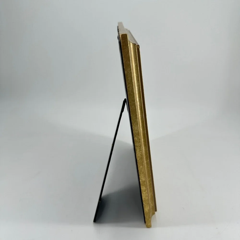 Vintage Gold Textured 8x10 Picture Frame Tabletop Easel Back Metallic Finish